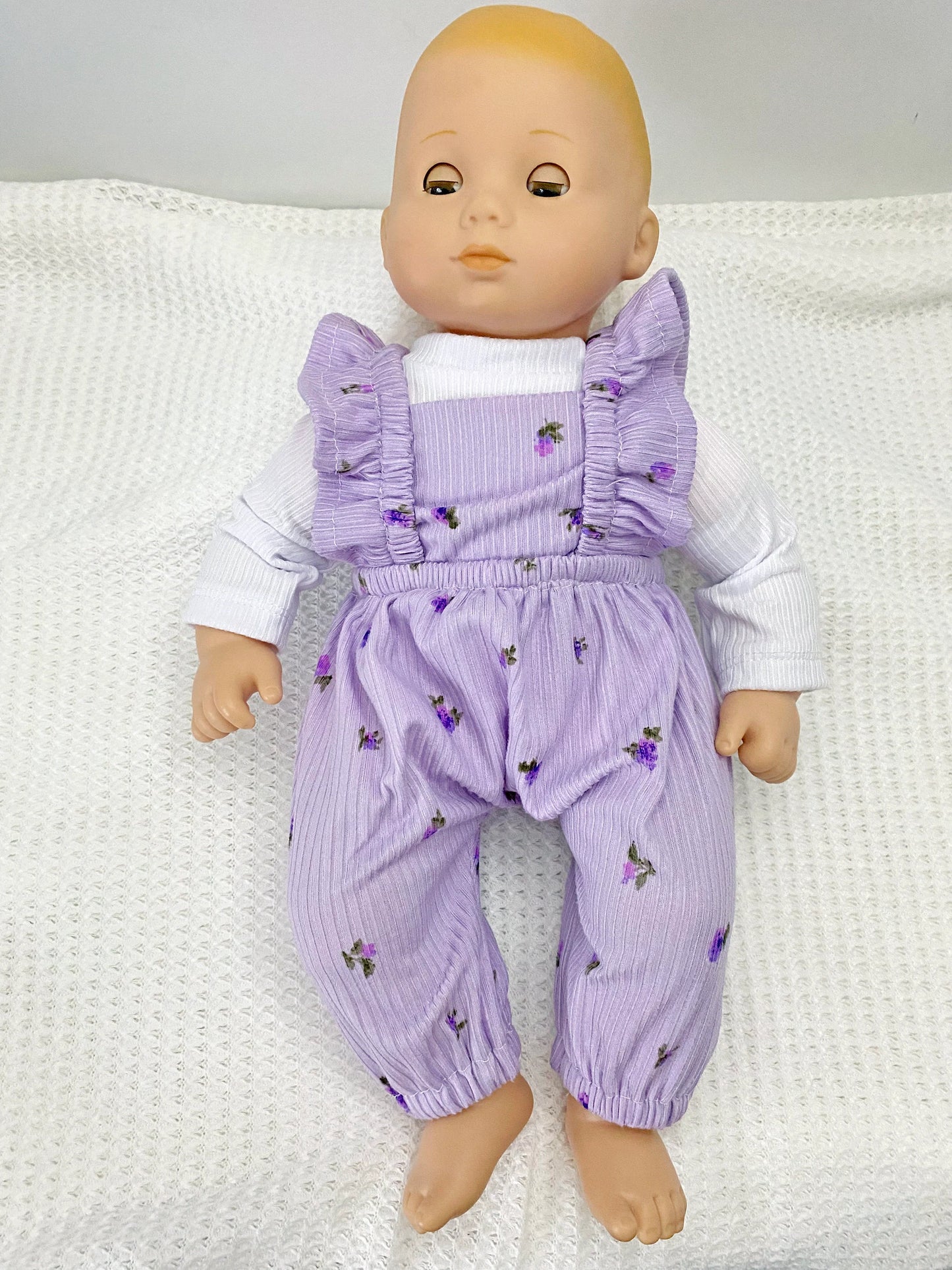 Bitty Baby Doll Ruffle Strap Romper PDF Sewing Pattern (T-shirt not included)