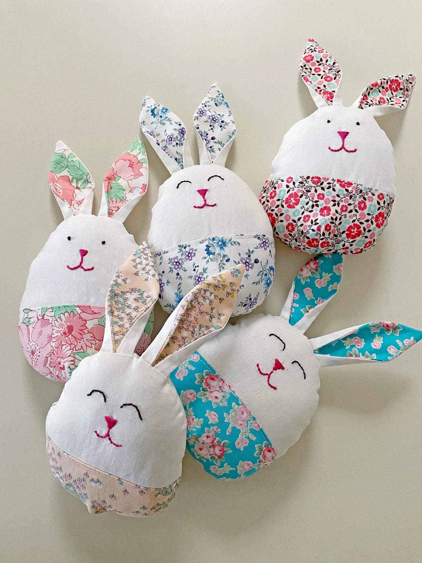 Easter Egg Bunny, Stuffed. 3 sizes and 2 ear options Digital Sewing Pattern PDF