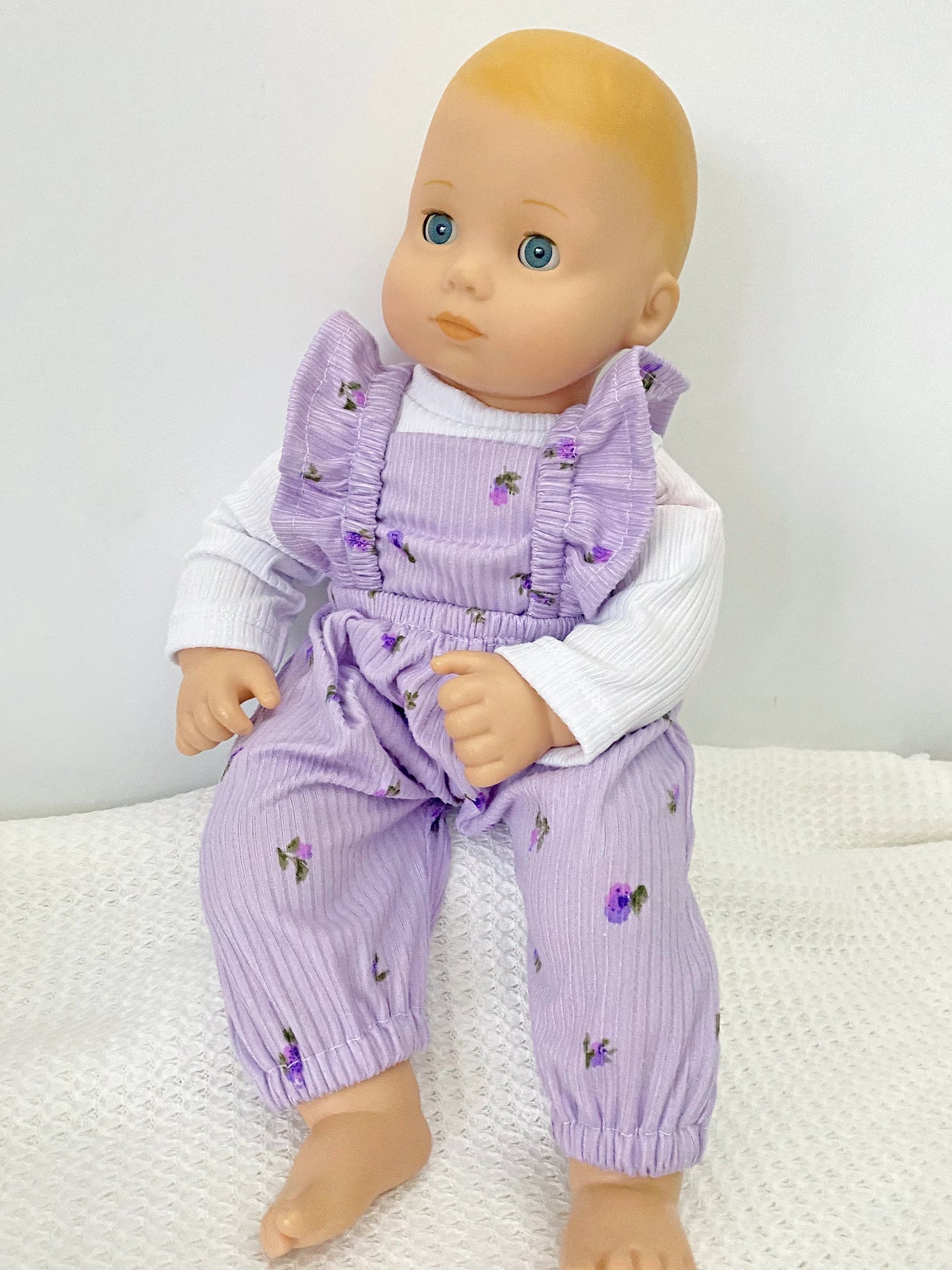 Bitty Baby Doll Ruffle Strap Romper PDF Sewing Pattern (T-shirt not included)