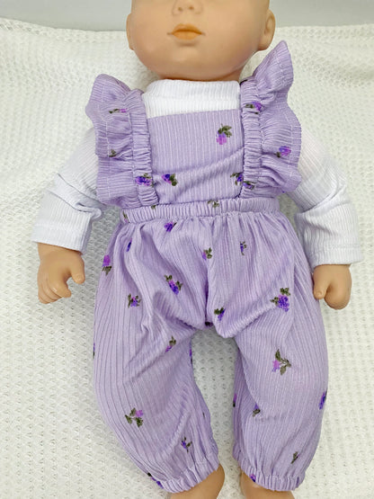 Bitty Baby Doll Ruffle Strap Romper PDF Sewing Pattern (T-shirt not included)