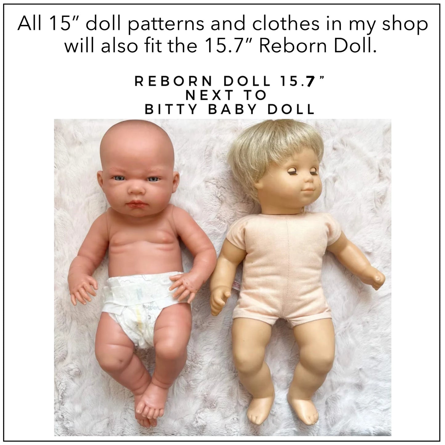 Bitty Baby Doll - Pleated Overall Set Digital PDF Sewing Pattern