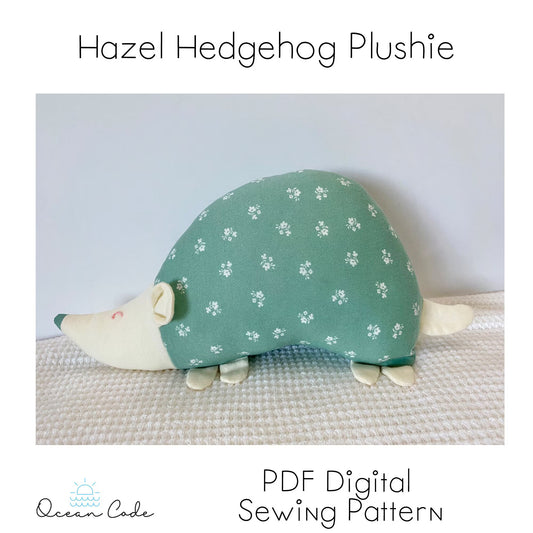 Hazel Hedgehog Stuffed Plush Toy PDF Digital Download Sewing Pattern