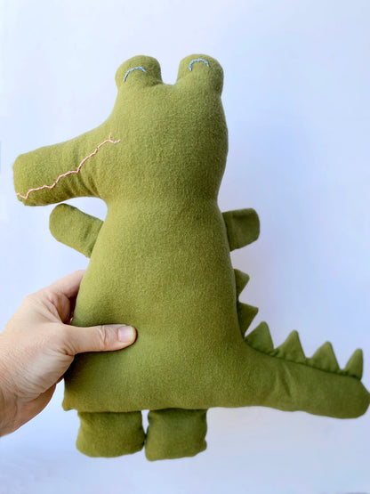Cora Crocodile Stuffed Plush Toy PDF Digital Download Sewing Pattern