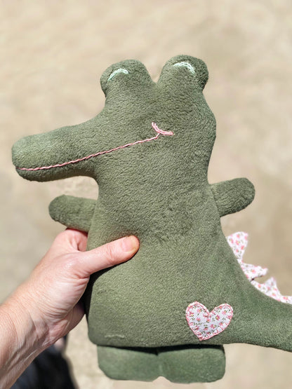 Cora Crocodile Stuffed Plush Toy PDF Digital Download Sewing Pattern