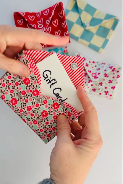 Fabric Heart Envelope - Valentine's Love Note - PDF Digital Sewing Pattern
