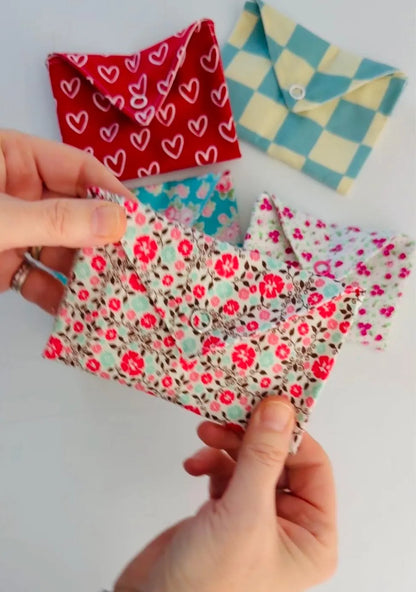 Fabric Heart Envelope - Valentine's Love Note - PDF Digital Sewing Pattern