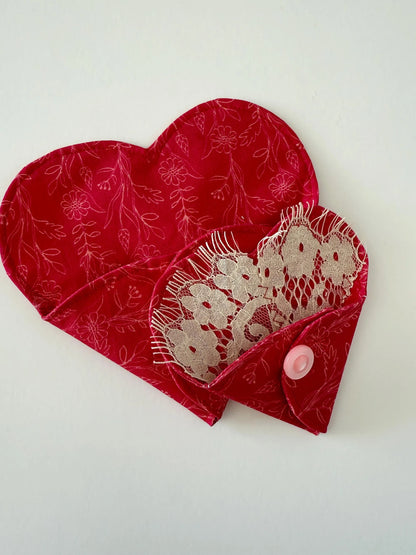 Fabric Heart Pocket Valentine's Gift Candy Love Note PDF Digital Sewing Pattern