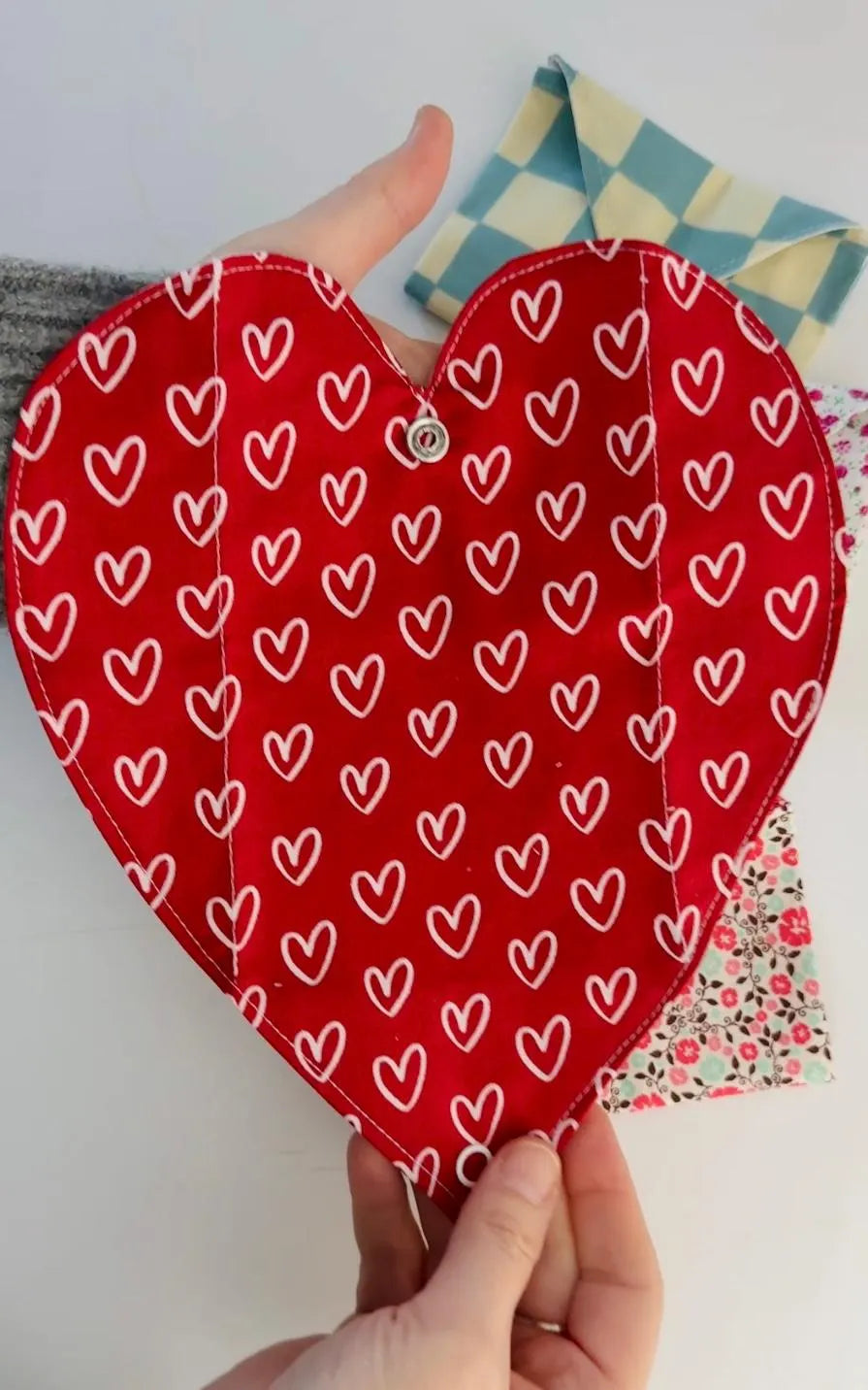 Fabric Heart Envelope - Valentine's Love Note - PDF Digital Sewing Pattern