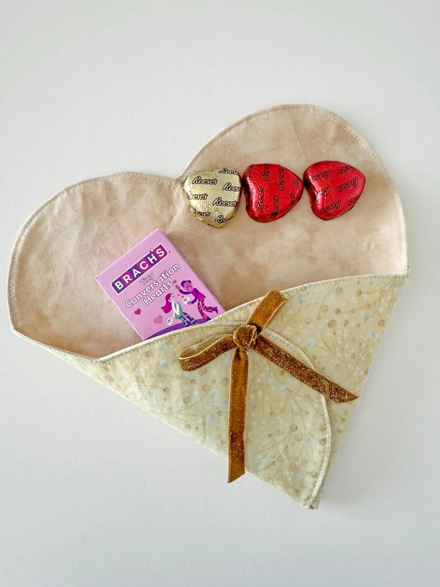 Fabric Heart Pocket Valentine's Gift Candy Love Note PDF Digital Sewing Pattern
