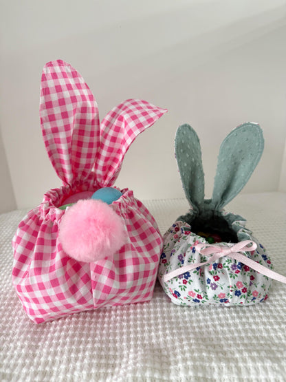 Fabric Bunny Basket - PDF Digital Download Sewing pattern - treat holder, gift wrap, home decor