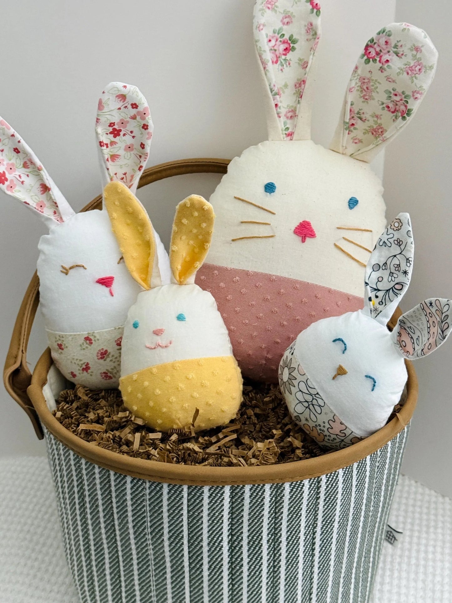 Easter Egg Bunny, Stuffed. 3 sizes and 2 ear options Digital Sewing Pattern PDF