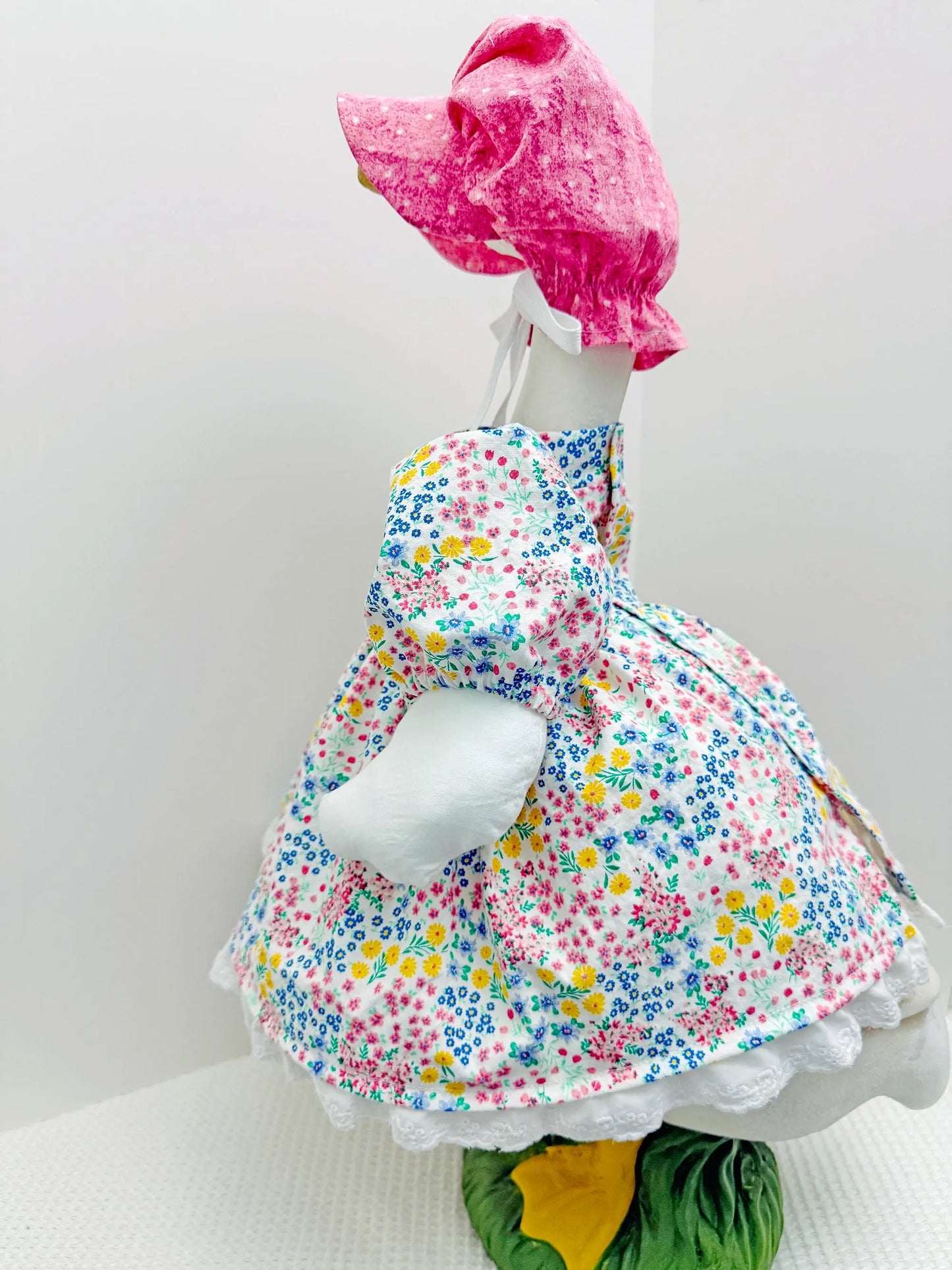 23 Inch Porch Goose Dress, Bonnet and Wings. Digital Sewing Pattern