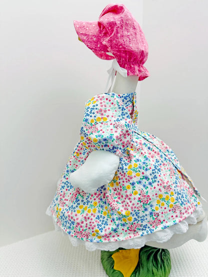 23 Inch Porch Goose Dress, Bonnet and Wings. Digital Sewing Pattern