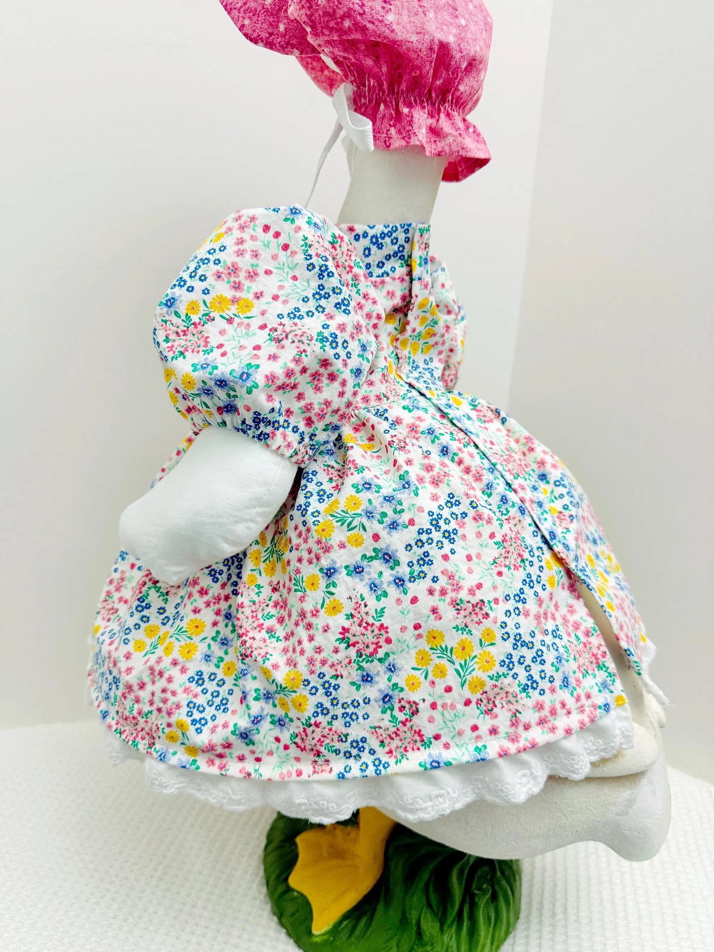 23 Inch Porch Goose Dress, Bonnet and Wings. Digital Sewing Pattern