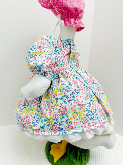 23 Inch Porch Goose Dress, Bonnet and Wings. Digital Sewing Pattern