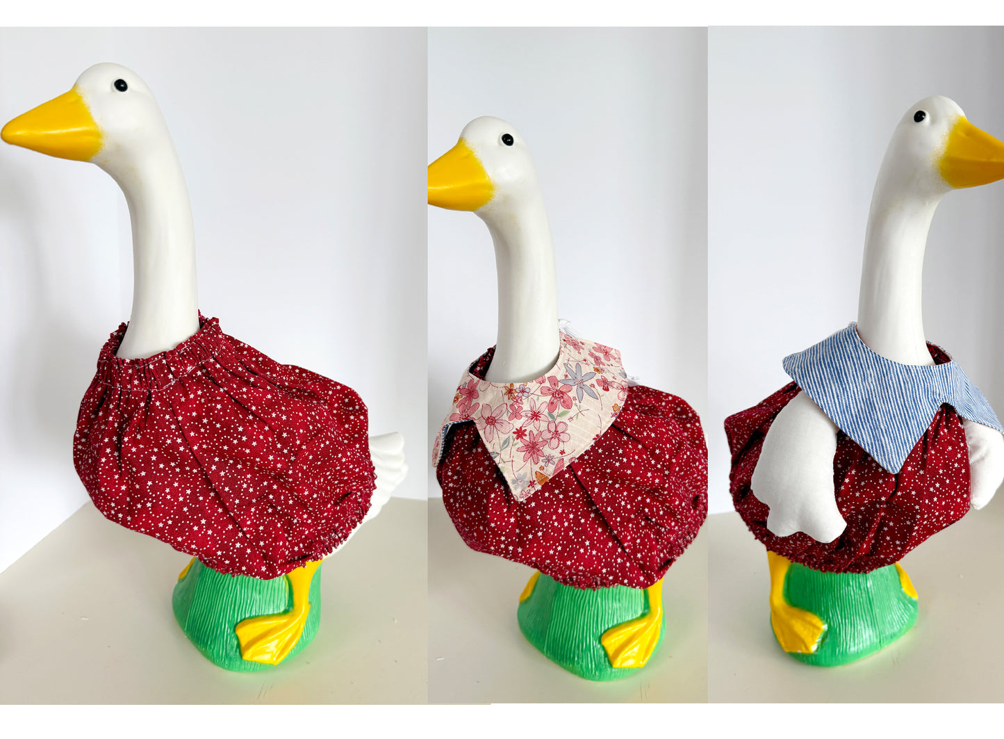 17" Goose Red Dress and Reversible Collar