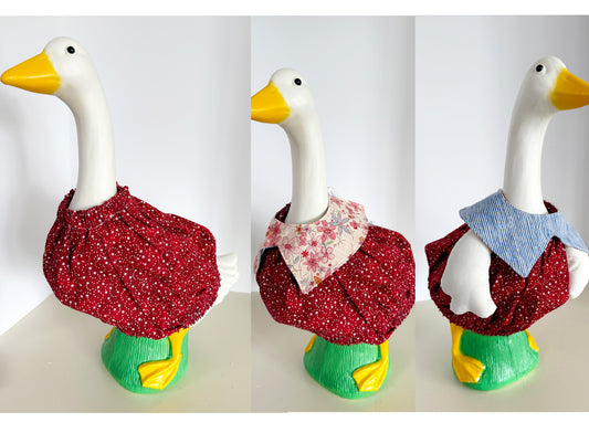 17" Goose Red Dress and Reversible Collar