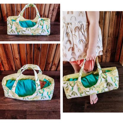 Baby Doll Basket Bed - PDF Sewing Pattern Digital Download