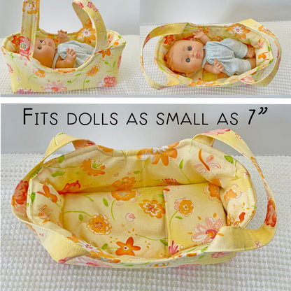 Baby Doll Basket Bed - PDF Sewing Pattern Digital Download