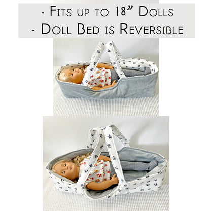 Baby Doll Basket Bed - PDF Sewing Pattern Digital Download