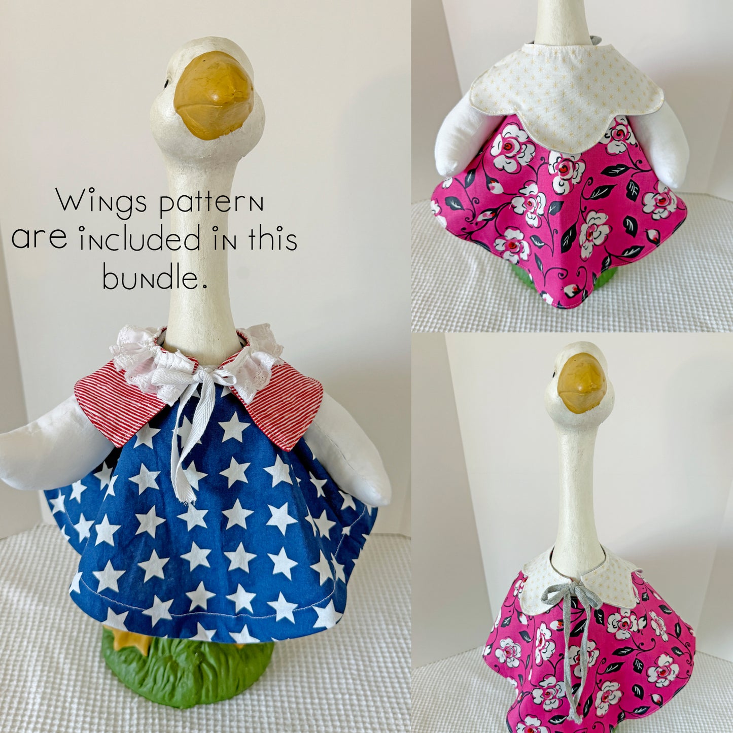 23 Inch Porch Goose Frocks & Collars. Digital Sewing Pattern BUNDLE