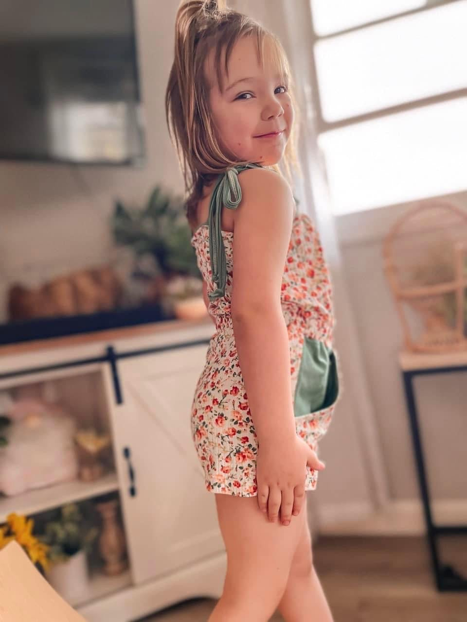 Reef Romper PDF Sewing Pattern - Shorts & Pants Separate